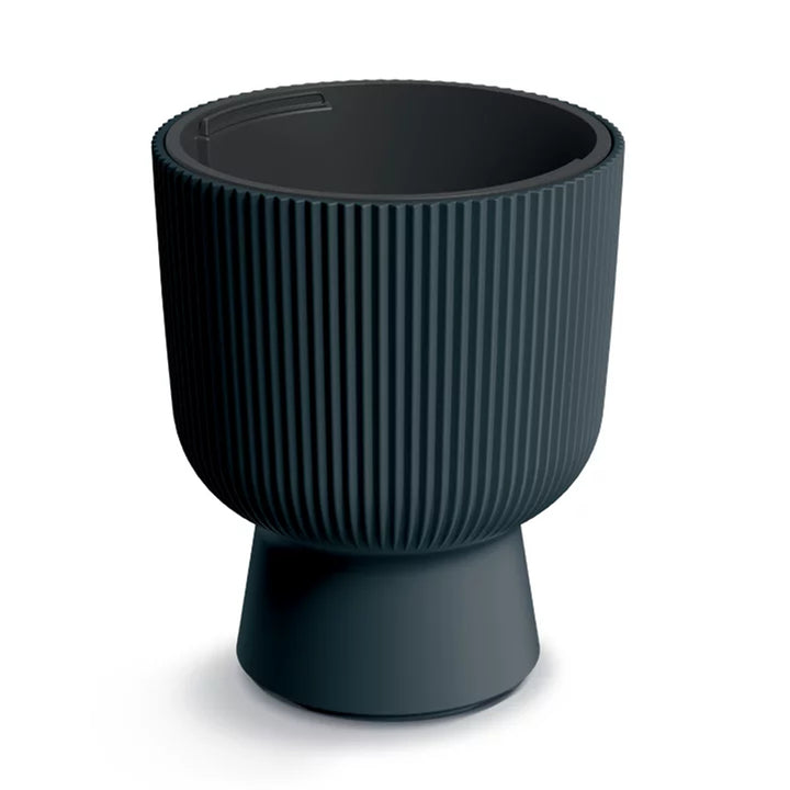 Prosperplast Milly Designer-Blumentopf Modernes Zylinderdesign inkl. Pflanzeinsatz, für Innen- und Außenbereich, Frostbeständig, Hitzebeständig und UV-strahlenbeständig Anthrazit, ⌀ 390 mm