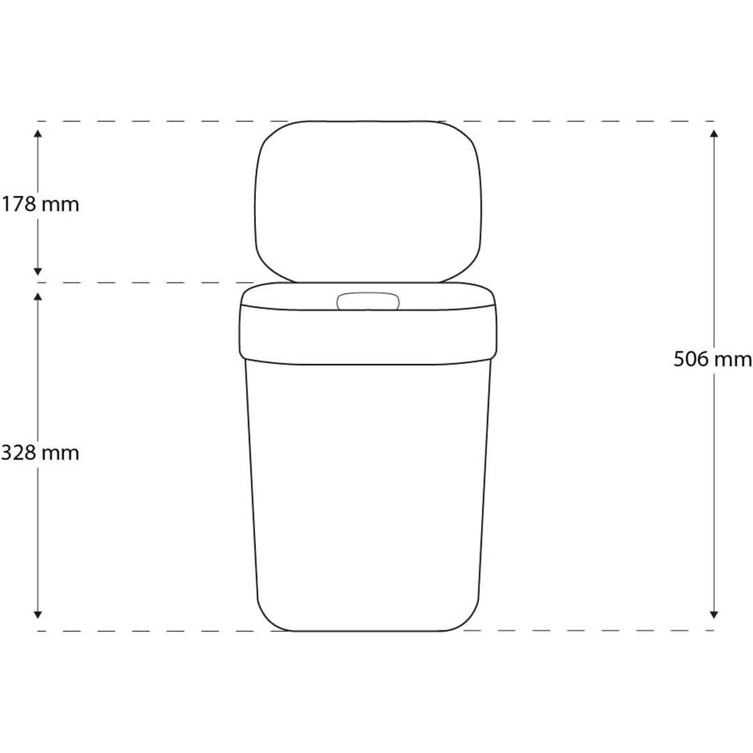 Curver Abfallbehälter, für Recycling, 10 Liter, weiß, Ready To Collect