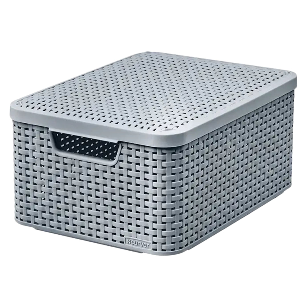 curver aufbewahrung Curver Rattan Style Aufbewahrungsbox mit Deckel, Aufbewahrungskorb, Ku – Euroelectronics DE