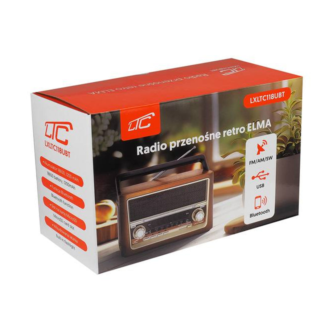LTC Tragbares Radio, Bluetooth, FM/AM/SW, USB, LXLTC118UBT