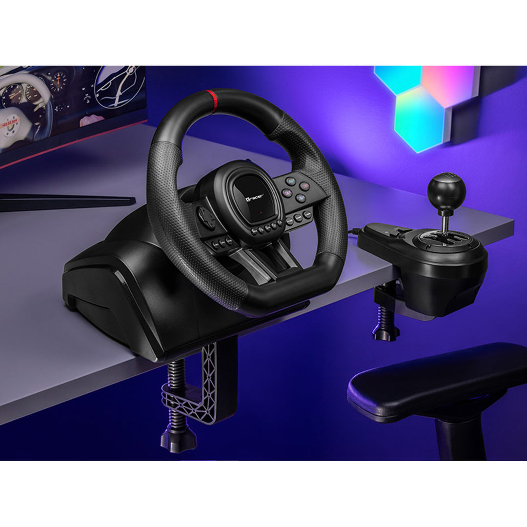lenkrad mit pedalen ps4 Tracer Lenkrad, Gaming Rennlenkrad mit Pedalen und Schalthebel für PC – Euroelectronics DE